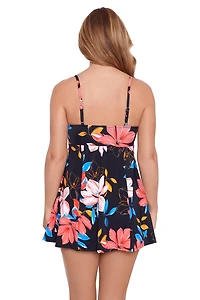 Swim Solutions Women's Floral Park Empire Swimdress