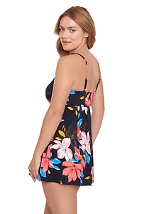 Swim Solutions Women's Floral Park Empire Swimdress