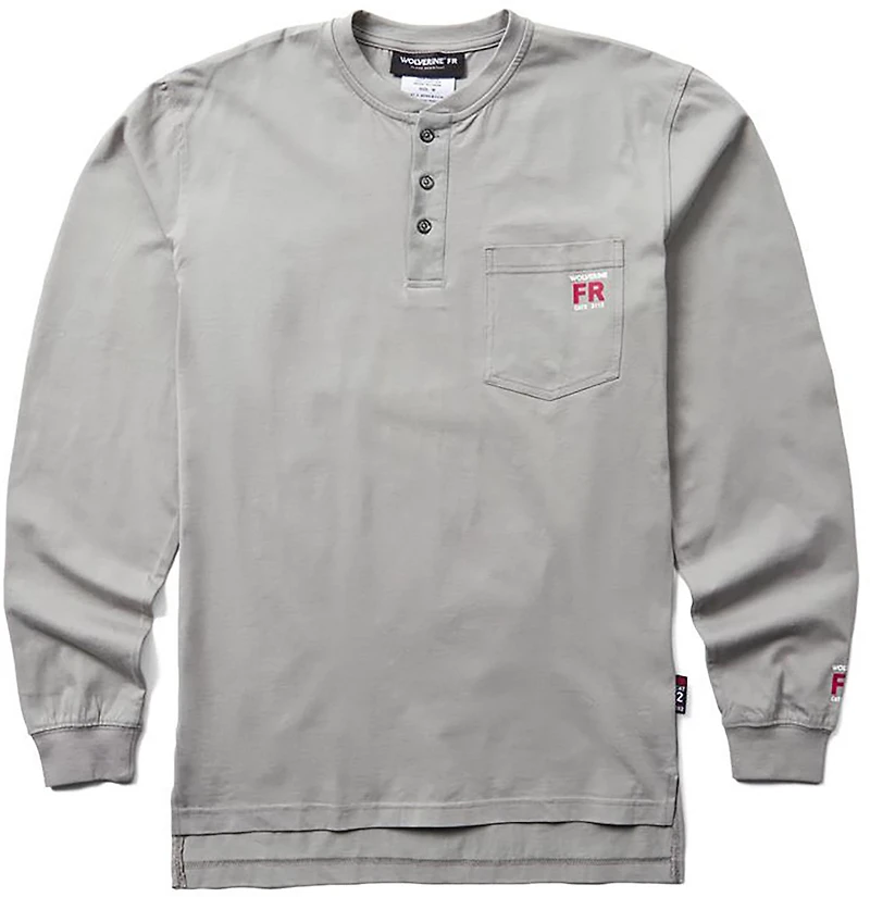 Wolverine Men's Flame Resistant Long Sleeve Henley T-shirt