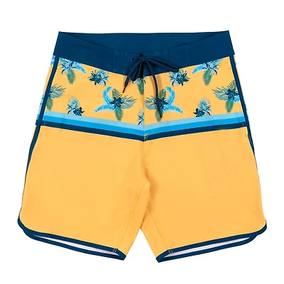 Burnside Men's Engineered Pattern Palm Stripe Stretch Boardshort