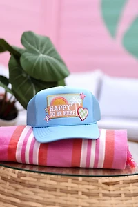 Jadelynn Brooke Women's Happy to be Here Trucker Hat