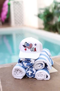 Jadelynn Brooke Women's Patriotic Patches Trucker Hat