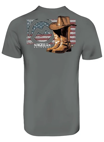 Magellan Outdoors Men's Boot Flag Short Sleeve Graphic T-shirt