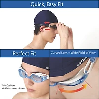 View Swipe Antifog Curved Fitness Swim Goggles
