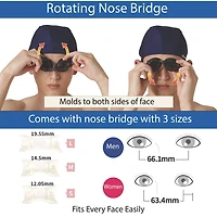 View Swipe Antifog Curved Fitness Swim Goggles