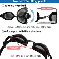 View Swipe Antifog Curved Fitness Swim Goggles