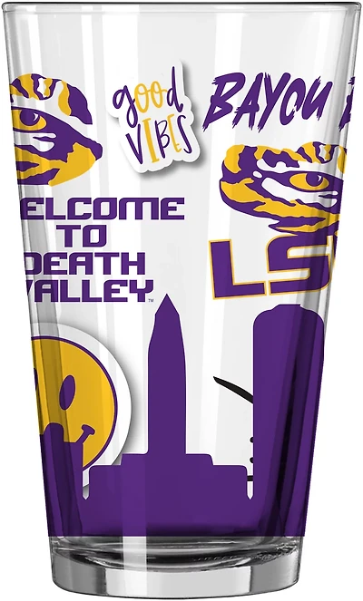Logo Brands LSU Tigers Native 16 oz. Pint Glass Cup