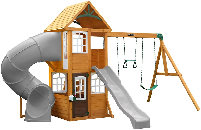 KidKraft Sterling Falls Wooden Swing Set/Playset