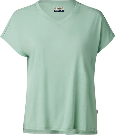 Magellan Outdoors Women's Pecos Ridge Solid Short Sleeve V-neck Plus Shirt