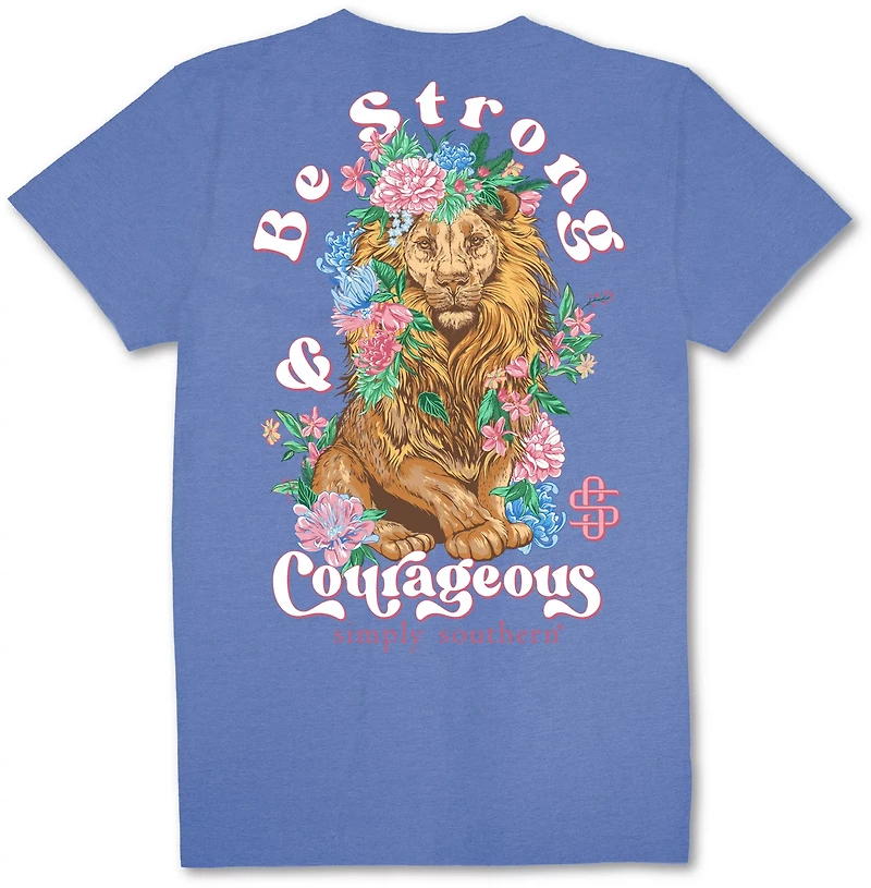 Simply Southern Girls' Brave Lion Graphic T-shirt