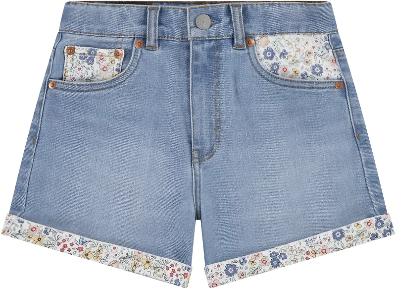 Levi's Girls' Print Block Mom Shorts 3