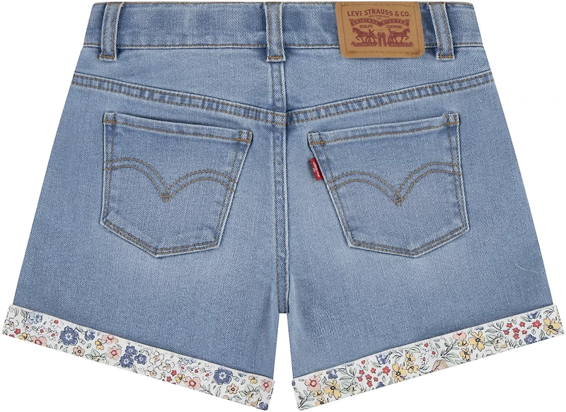 Levi's Girls' Print Block Mom Shorts 3
