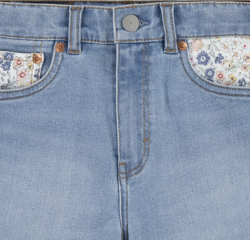 Levi's Girls' Print Block Mom Shorts 3