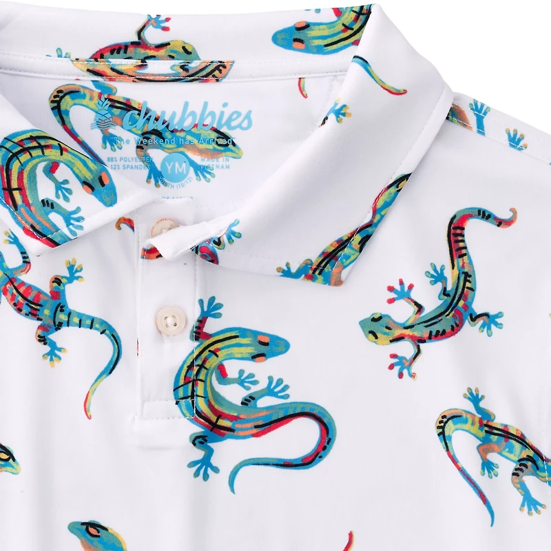 Chubbies Boys' Printed Performance Polo Shirt