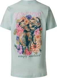 Simply Southern Girls' Bloom Elephant Graphic T-shirt