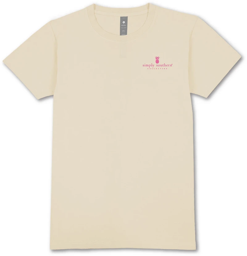 Simply Southern Girls' Floral Cow Dog Graphic T-shirt