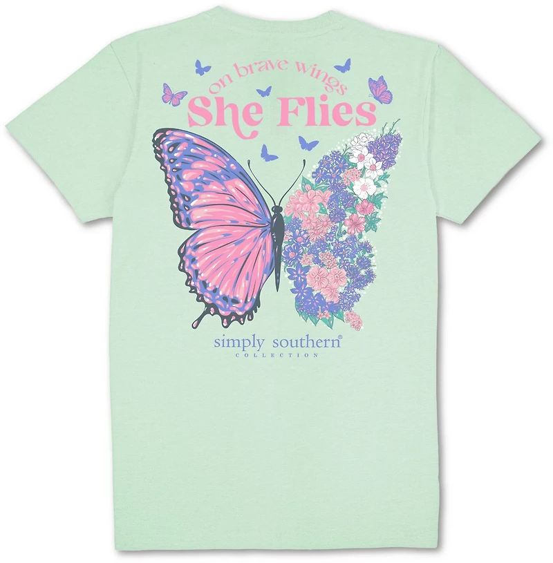 Simply Southern Girls' Butterfly Wings Graphic T-shirt