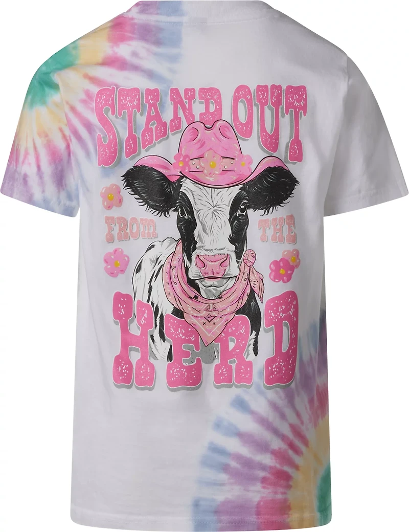 Simply Southern Girls' Stand Out Cow Graphic T-shirt