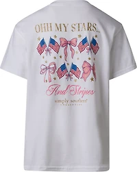 Simply Southern Girls' American Bows Short Sleeve T-shirt