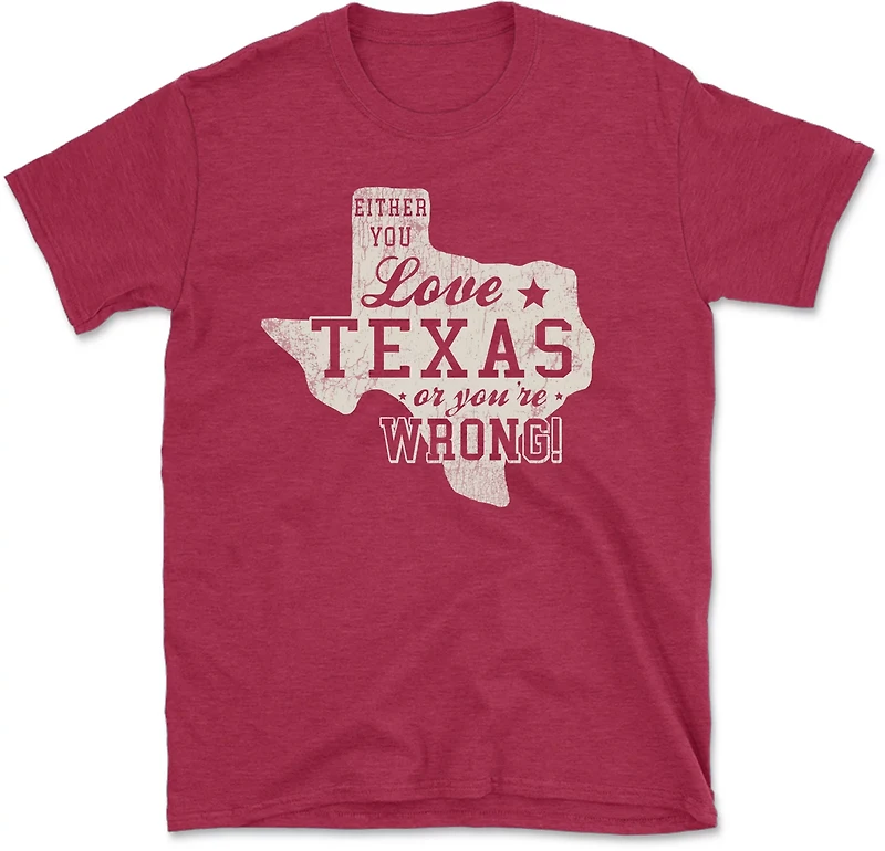 State Life Men's Texas Love Short Sleeve Graphic T-shirt