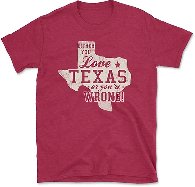 State Life Men's Texas Love Short Sleeve Graphic T-shirt
