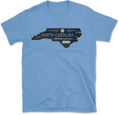State Life Men's North Carolina Brewery Crest Short Sleeve Graphic T-shirt
