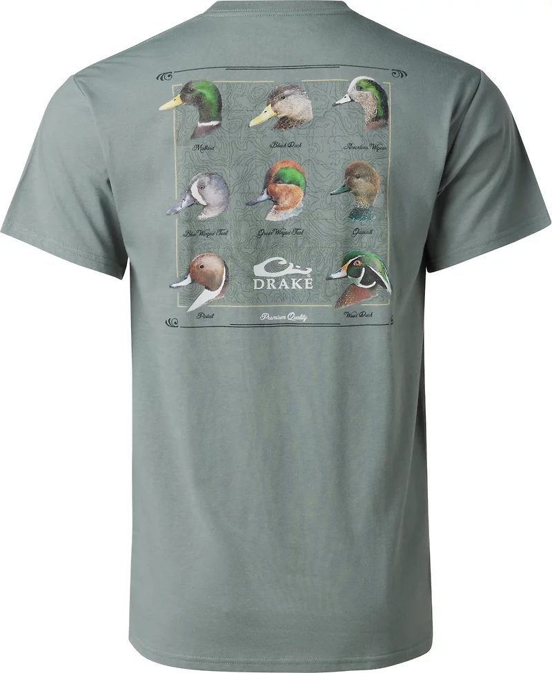 Drake Waterfowl Men's Dabbling Duck Heads Graphic T-shirt