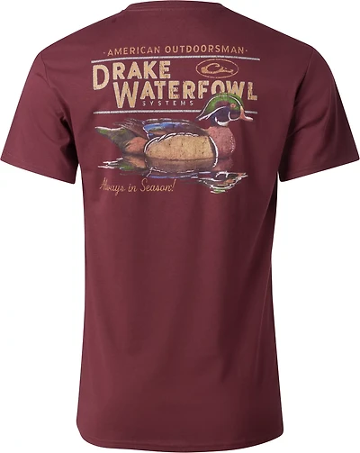 Drake Waterfowl Men's Wood Duck Always Season Graphic T-shirt