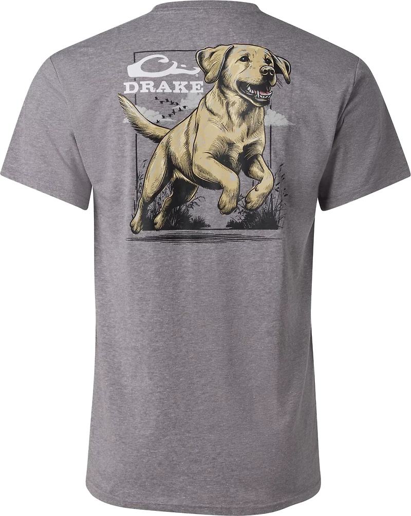 Drake Waterfowl Men's Jumping Dog Graphic T-shirt