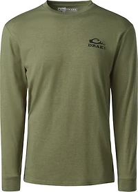 Drake Waterfowl Men's Black Lab Long Sleeve Graphic T-shirt