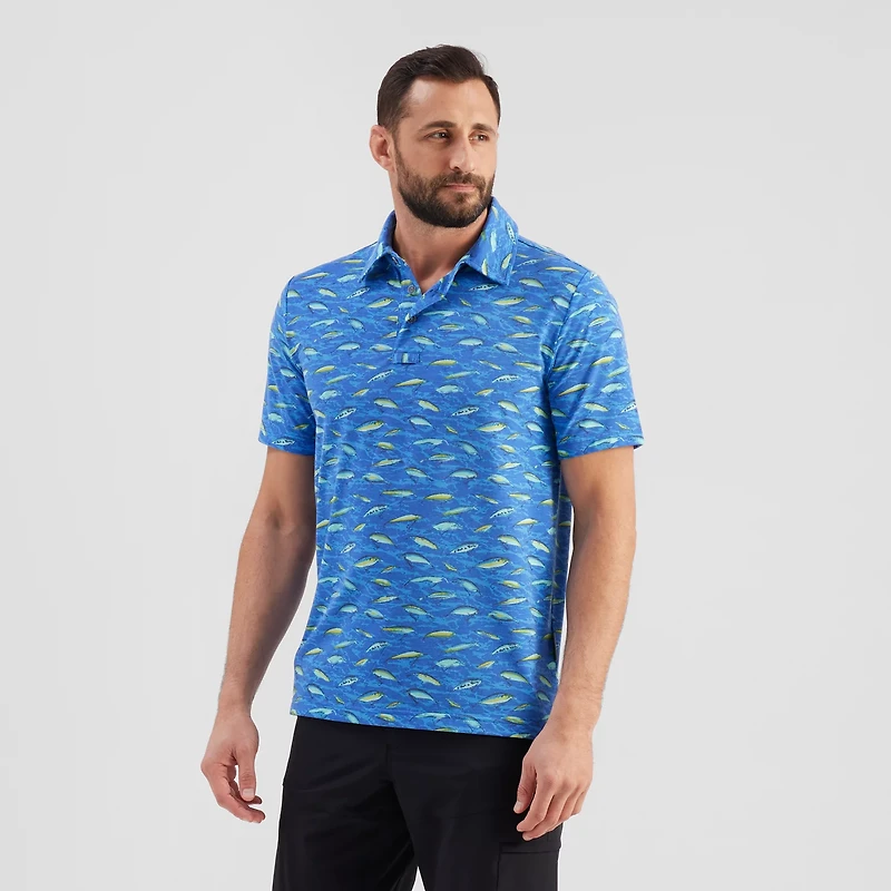 Magellan Outdoors Men's Pro Jacob Wheeler Angler Printed Polo Shirt