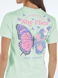 Simply Southern Girls' Butterfly Wings Graphic T-shirt