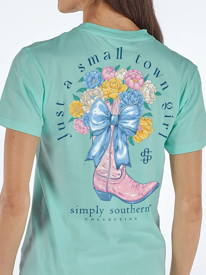 Simply Southern Girls' Small Town Graphic T-shirt