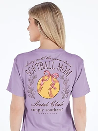 Simply Southern Women's Softball Mom Short Sleeve T-shirt