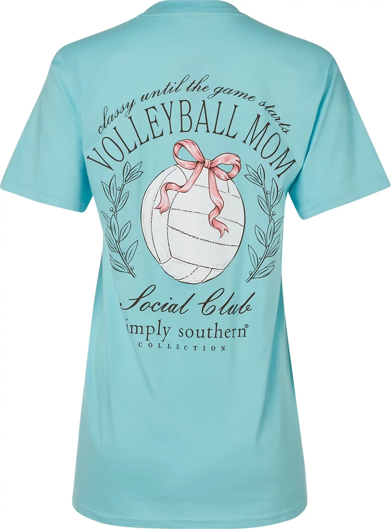 Simply Southern Women's Volleyball Mom Short Sleeve T-shirt