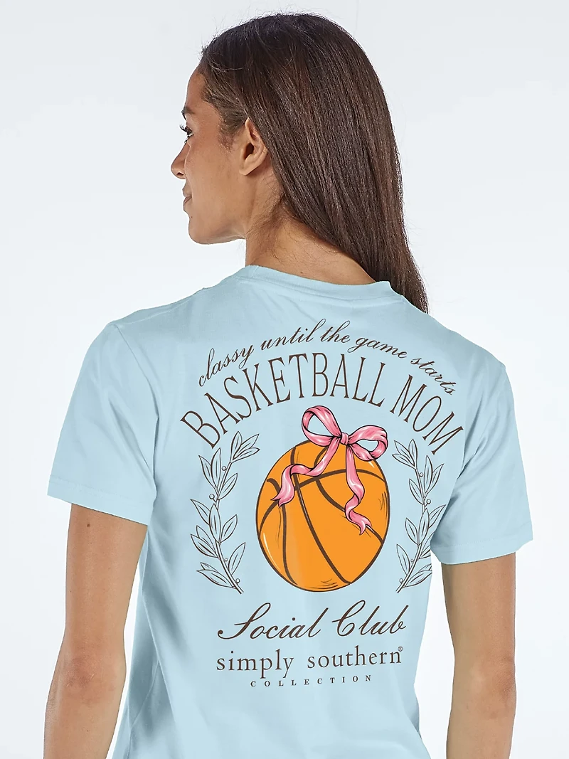 Simply Southern Women's Basketball Mom Short Sleeve T-shirt