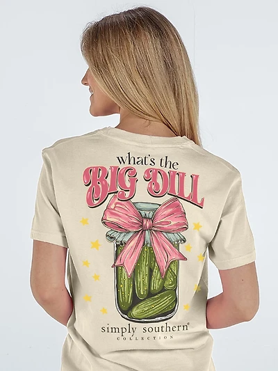 Simply Southern Women's What's The Big Dill Short Sleeve T-shirt