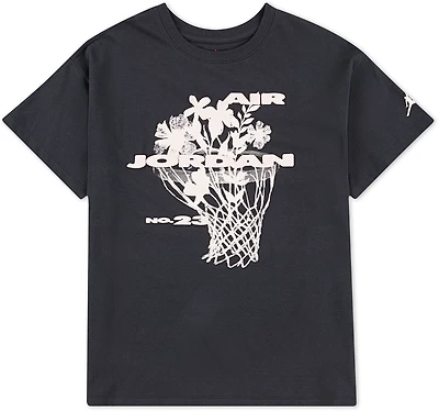 Jordan Girls' Flowers Short Sleeve T-shirt