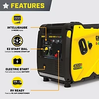 Champion Power Equipment 4,500W Electric Start Dual Fuel RV Ready Inverter Generator