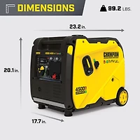 Champion Power Equipment 4,500W Electric Start Dual Fuel RV Ready Inverter Generator