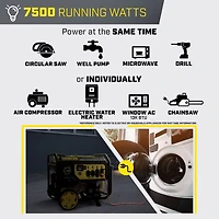Champion Power Equipment 7,500W Electric Start Dual Fuel Home Backup Generator