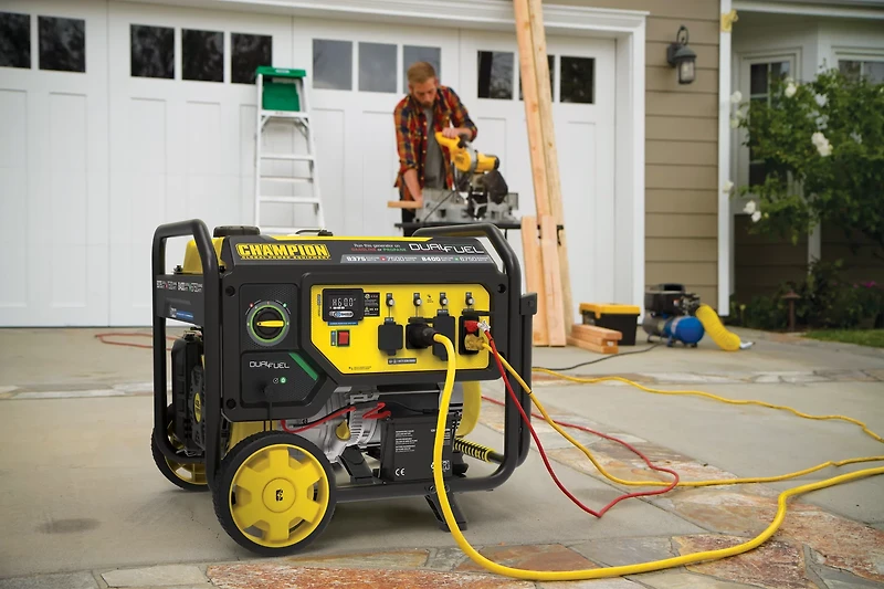 Champion Power Equipment 7,500W Electric Start Dual Fuel Home Backup Generator