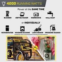 Champion Power Equipment 4,000W Electric Start Tri Fuel RV Ready Generator