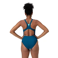 Speedo Women's Solid High Neck 1-Piece