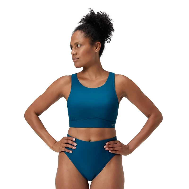 Speedo Women's Solid High Neck Top
