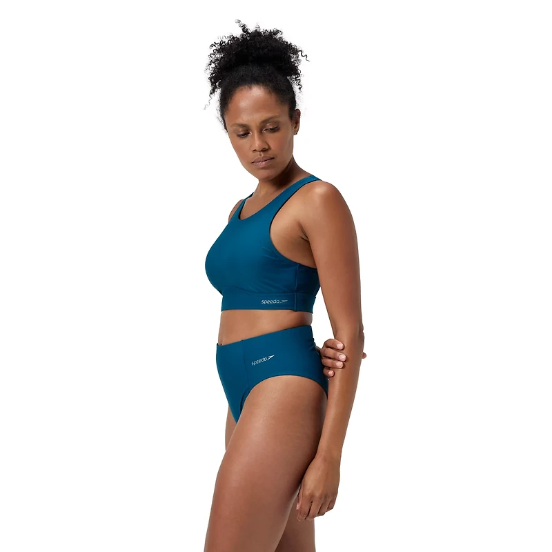 Speedo Women's Solid High Neck Top