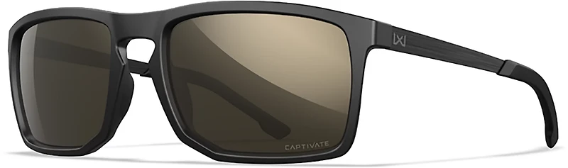 Wiley X Axe Captivate Matte Black Tungsten Polarized Mirrored Lens Sunglasses