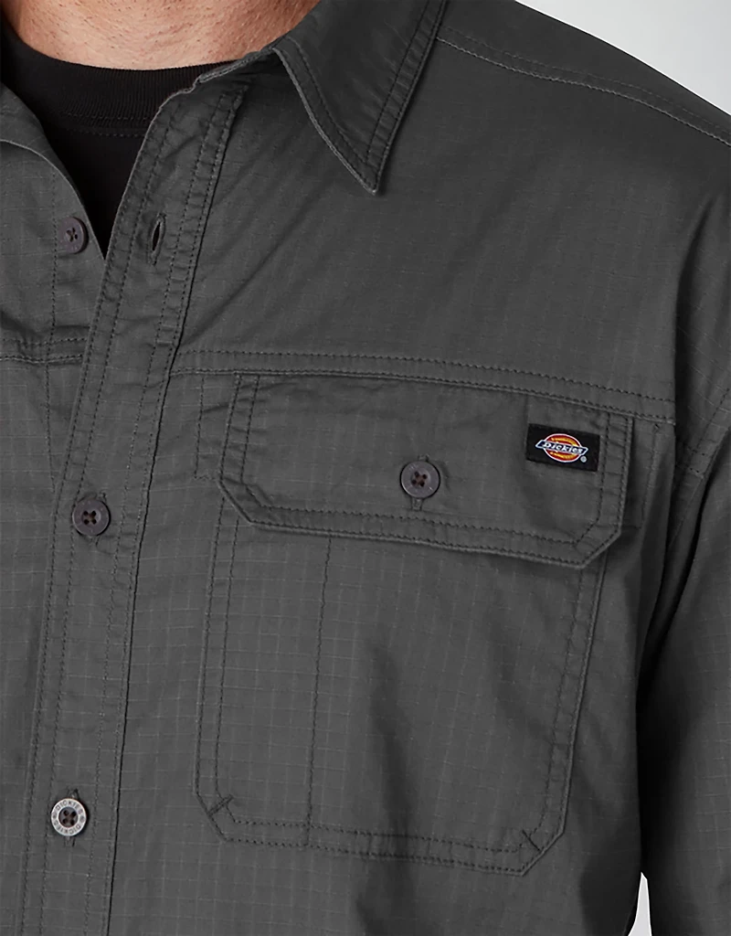 Dickies Men's FLEX Ripstop Long Sleeve Plaid Shirt