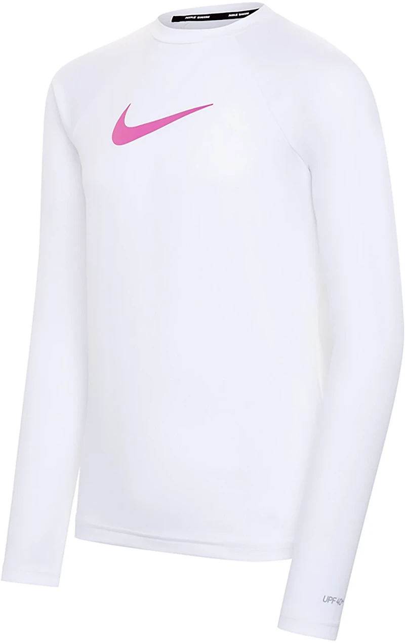 Nike Girls' Swoosh Long Sleeve Rash Guard
