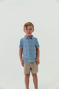BURLEBO Boys' Performance Polo Shirt